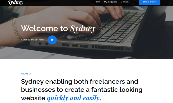Sydney demo site for Best WordPress Themes